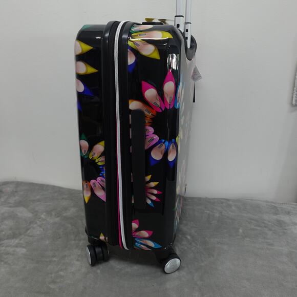 Sarah Jessica Parker Hardside Expandable Large Checked Spinner Suitcase - Picture 4 of 16